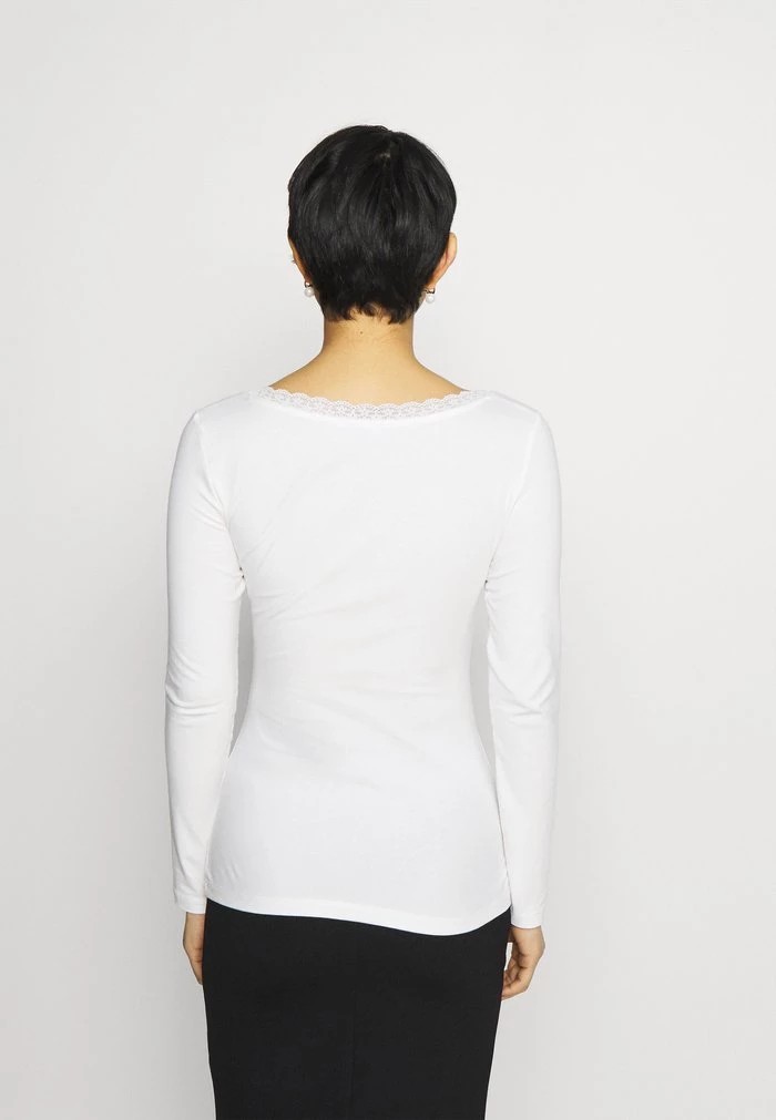 T-Shirt ANNA FIELD Anna Field Long Sleeved Top Blanche Femme | MPF-0625693